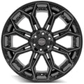 4P83 22x10 Gloss Black w/ Brushed Face & Tinted Clear WHEELS