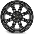 4P83 22x12 Gloss Black w/ Brushed Face & Tinted Clear WHEELS