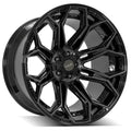 4P83 22x12 Gloss Black w/ Brushed Face & Tinted Clear WHEELS
