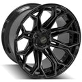 4P83 22x12 Gloss Black w/ Brushed Face & Tinted Clear WHEELS