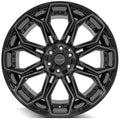 4P83 22x12 Gloss Black w/ Brushed Face & Tinted Clear WHEELS