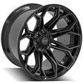 4P83 22x12 Gloss Black w/ Brushed Face & Tinted Clear WHEELS