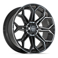 4P83 24x10 Gloss Black w/ Brushed Face & Tinted Clear WHEELS