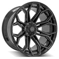 4P83 24x12 Gloss Black w/ Brushed Face & Tinted Clear WHEELS