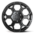 4PS26 18x9 Gloss Black w/ Brushed Face & Tinted Clear WHEELS