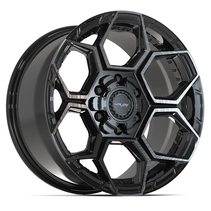 4PS26 18x9 Gloss Black w/ Brushed Face & Tinted Clear WHEELS