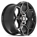 4PS26 18x9 Gloss Black w/ Brushed Face & Tinted Clear WHEELS