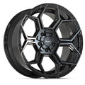 4PS26 20x9 Gloss Black w/ Brushed Face & Tinted Clear WHEELS