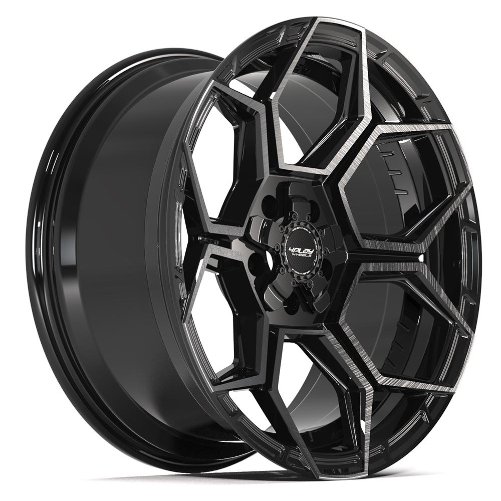 4PS26 20x9 Gloss Black w/ Brushed Face & Tinted Clear WHEELS