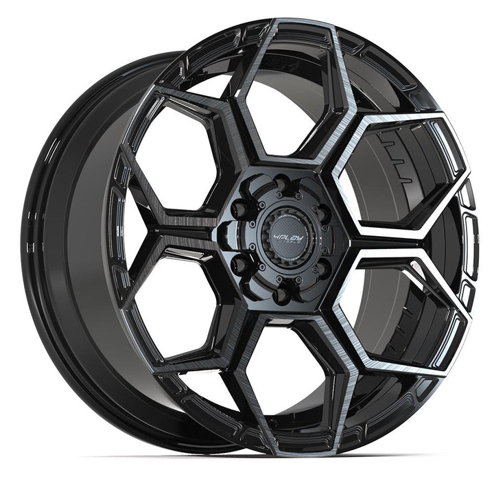 4PS26 20x9 Gloss Black w/ Brushed Face & Tinted Clear WHEELS