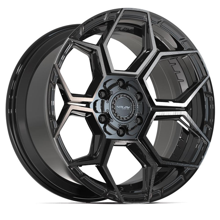 4PS26 20x9 Gloss Black w/ Brushed Face & Tinted Clear WHEELS