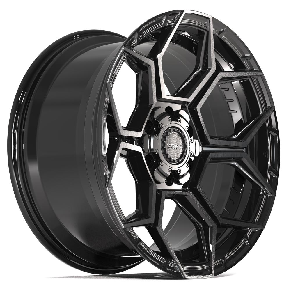 4PS26 20x9 Gloss Black w/ Brushed Face & Tinted Clear WHEELS