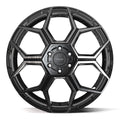 4PS26 22x10 Gloss Black w/ Brushed Face & Tinted Clear WHEELS