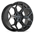 4PS26 22x10 Gloss Black w/ Brushed Face & Tinted Clear WHEELS