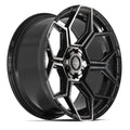4PS26 22x10 Gloss Black w/ Brushed Face & Tinted Clear WHEELS