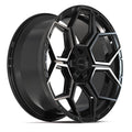 4PS26 22x10 Gloss Black w/ Brushed Face & Tinted Clear WHEELS