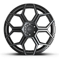 4PS26 24x10 Gloss Black w/ Brushed Face & Tinted Clear WHEELS