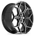 4PS26 24x10 Gloss Black w/ Brushed Face & Tinted Clear WHEELS