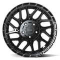 4PS28 17x9 Gloss Black w/ Brushed Face & Tinted Clear WHEELS