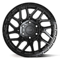 4PS28 17x9 Gloss Black w/ Brushed Face & Tinted Clear WHEELS