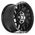 4PS28 17x9 Gloss Black w/ Brushed Face & Tinted Clear WHEELS