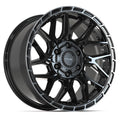 4PS28 18x9 Gloss Black w/ Brushed Face & Tinted Clear WHEELS