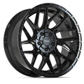 4PS28 20x9 Gloss Black w/ Brushed Face & Tinted Clear WHEELS