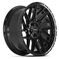 4PS28 20x9 Gloss Black w/ Brushed Face & Tinted Clear WHEELS