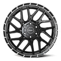 4PS28 20x9 Gloss Black w/ Brushed Face & Tinted Clear WHEELS