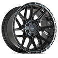 4PS28 20x9 Gloss Black w/ Brushed Face & Tinted Clear WHEELS
