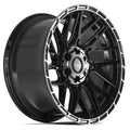 4PS28 20x9 Gloss Black w/ Brushed Face & Tinted Clear WHEELS