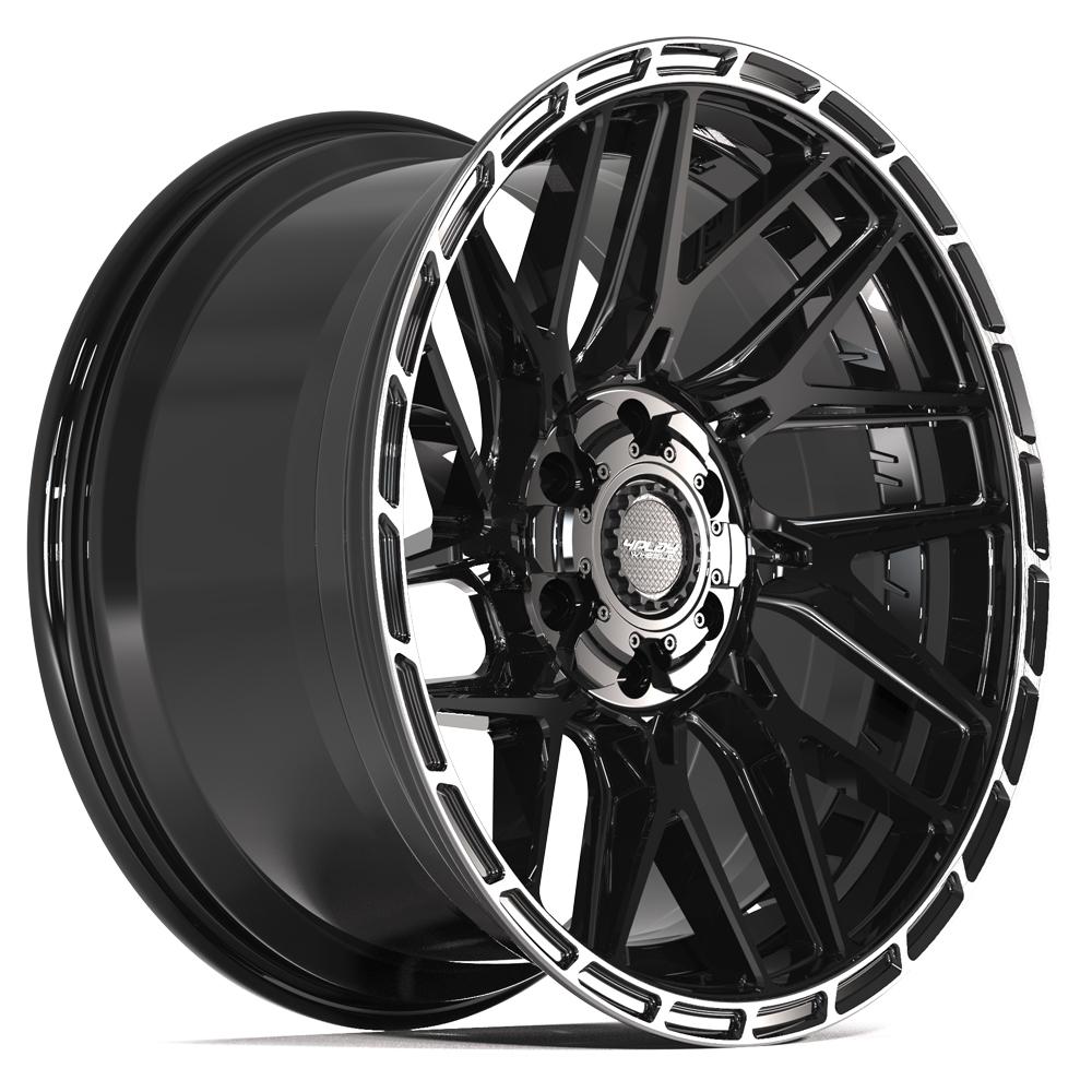 4PS28 20x9 Gloss Black w/ Brushed Face & Tinted Clear WHEELS