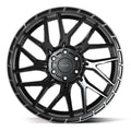 4PS28 22x10 Gloss Black w/ Brushed Face & Tinted Clear WHEELS