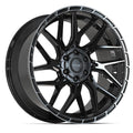 4PS28 22x10 Gloss Black w/ Brushed Face & Tinted Clear WHEELS