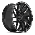 4PS28 22x10 Gloss Black w/ Brushed Face & Tinted Clear WHEELS