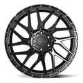 4PS28 22x10 Gloss Black w/ Brushed Face & Tinted Clear WHEELS