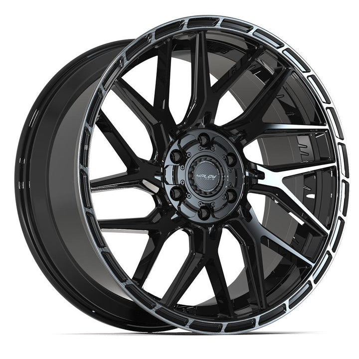 4PS28 22x10 Gloss Black w/ Brushed Face & Tinted Clear WHEELS
