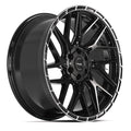 4PS28 22x10 Gloss Black w/ Brushed Face & Tinted Clear WHEELS
