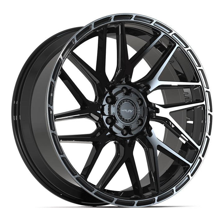 4PS28 24x10 Gloss Black w/ Brushed Face & Tinted Clear WHEELS