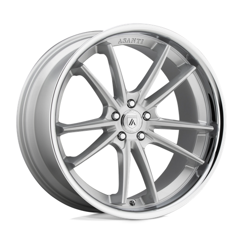 Asanti Black - ABL23 22X10.5 5X4.5 BRSH SLV CHR LP 35MM