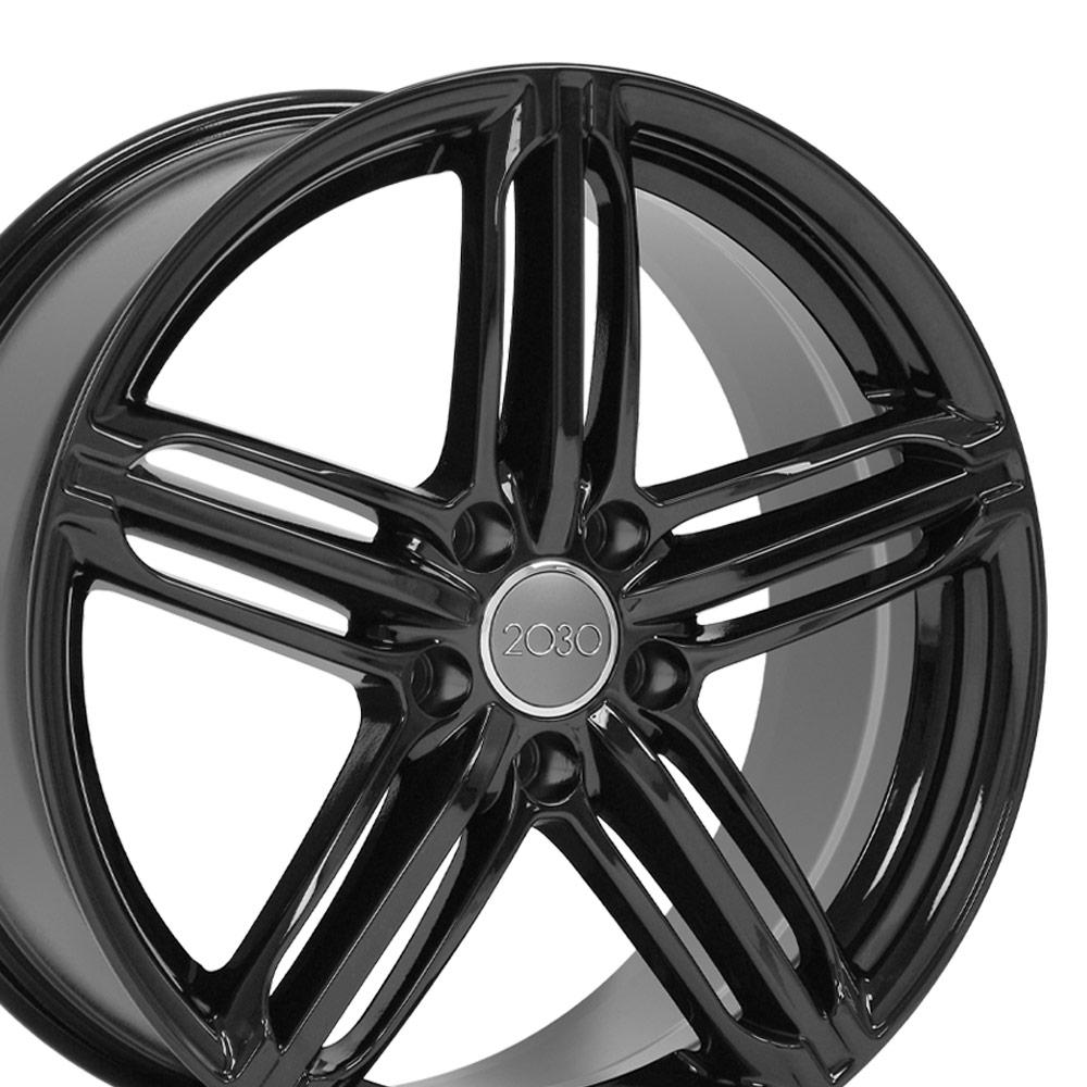 18" Replica AU12 fits Audi RS6 Black ET45