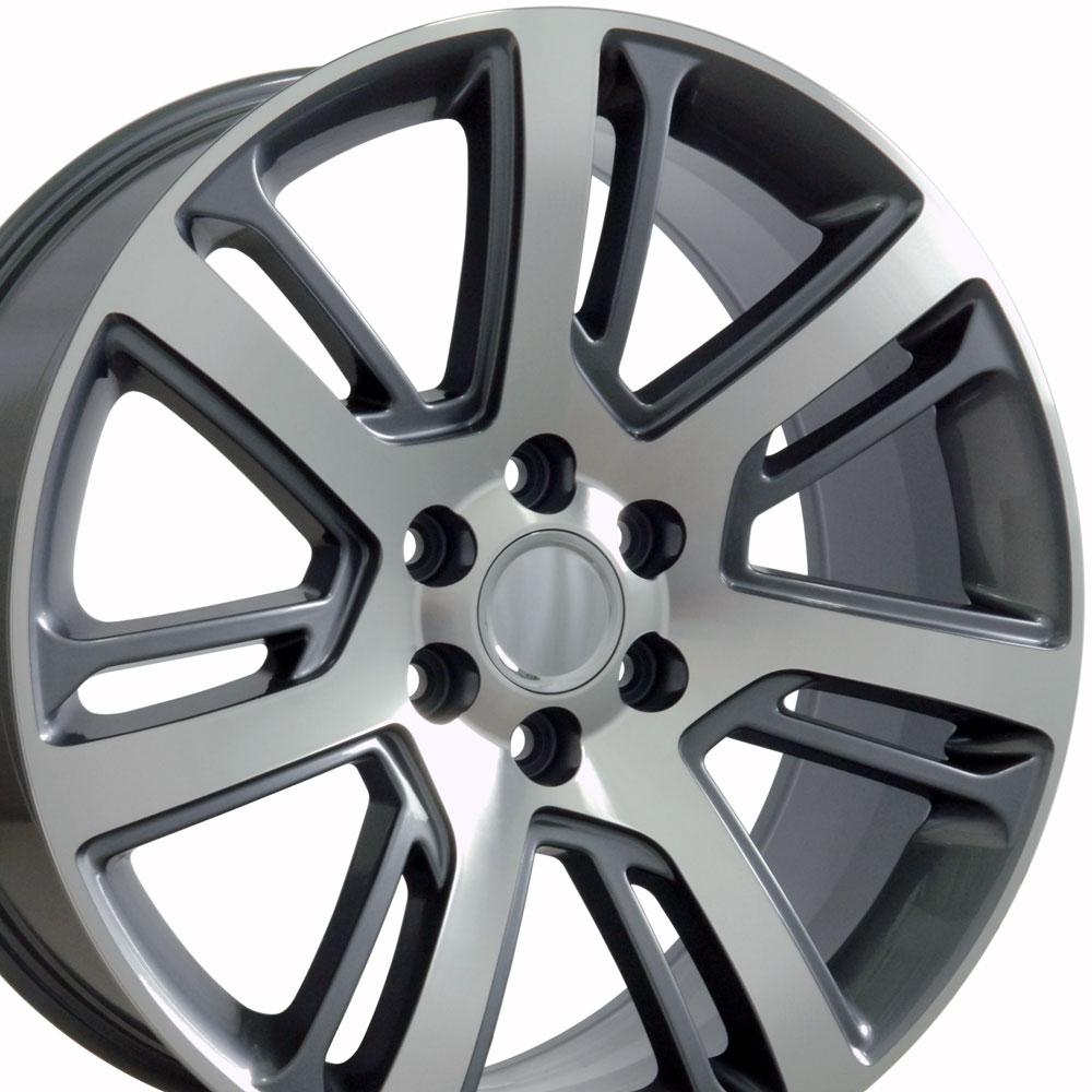 CA88 22x9 Gunmetal Machined WHEELS