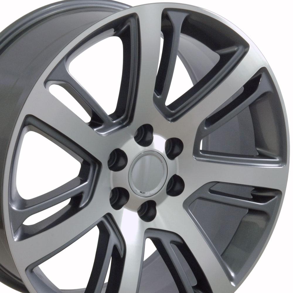 CA88 22x9 Gunmetal Machined WHEELS