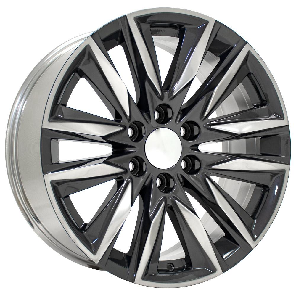 20" Replica Wheel fits Cadillac Escalade - CA91 Gunmetal with Polished Face