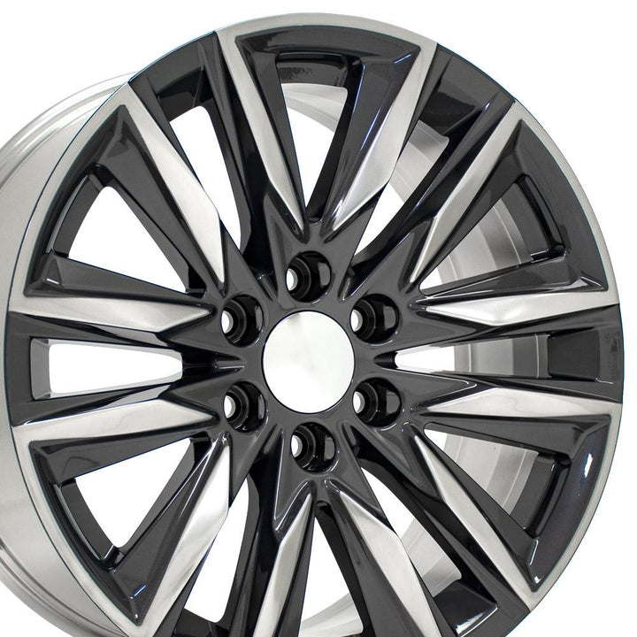 20" Replica Wheel fits Cadillac Escalade - CA91 Gunmetal with Polished Face