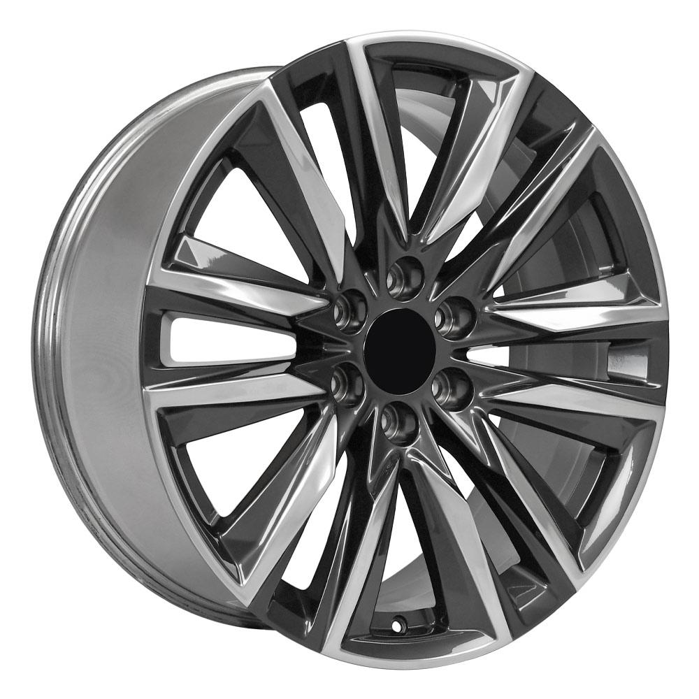 22" Replica Wheel fits Cadillac Escalade - CA91 Gunmetal with Polished Face