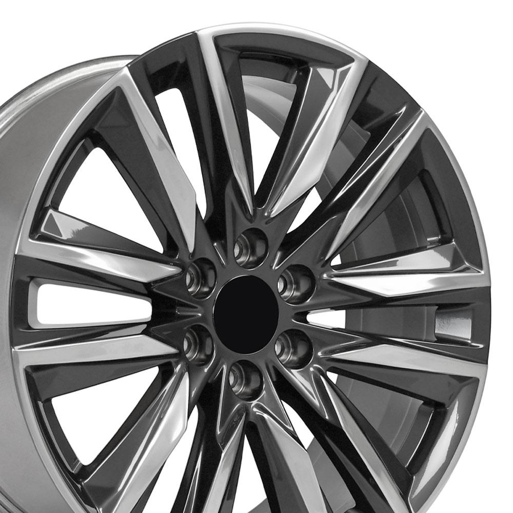 22" Replica Wheel fits Cadillac Escalade - CA91 Gunmetal with Polished Face