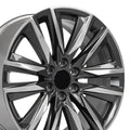 22" Replica Wheel fits Cadillac Escalade - CA91 Gunmetal with Polished Face