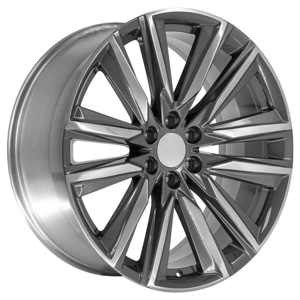 CA91 24x10 Gunmetal with Polished Face WHEELS