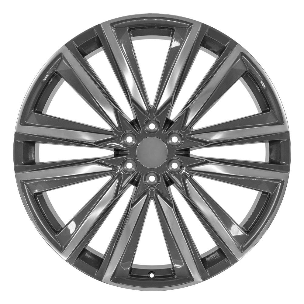 26" Replica Wheel fits Cadillac Escalade - CA91 Gunmetal with Polished Face